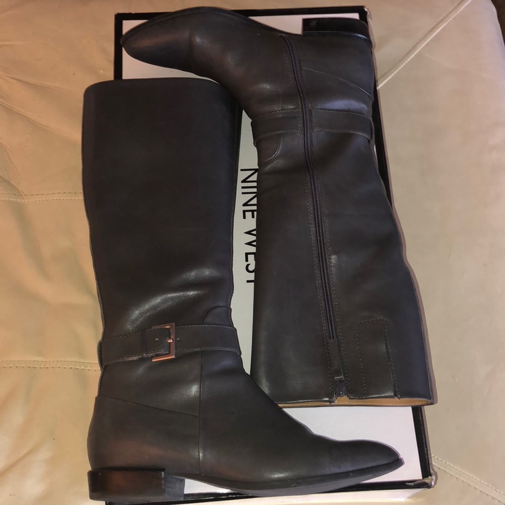 Leather riding boots